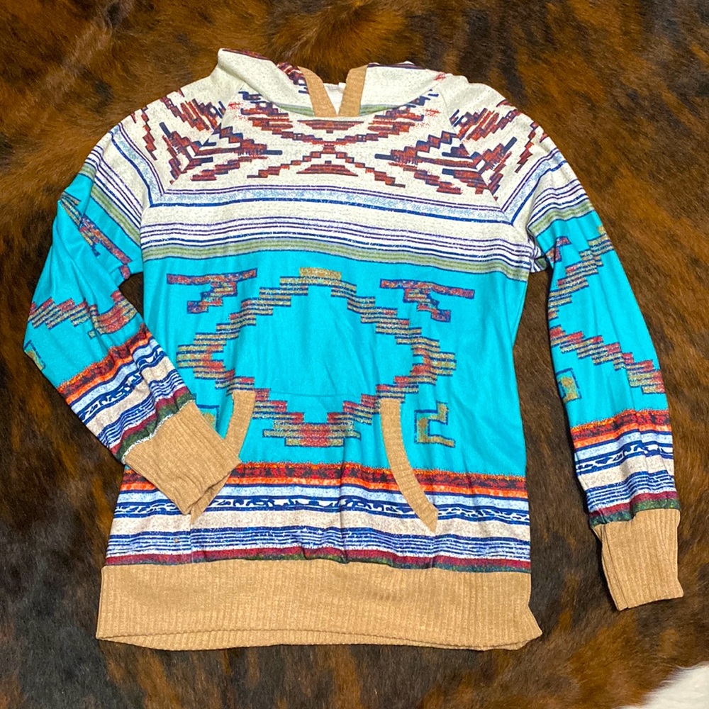 Women’s Aztec Hoodie- Size L